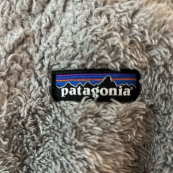 Patagonia Vest Jacket Adult M Gray Los Gatos Fuzzy Fleece Pile Logo Casual Women - Picture 2 of 7